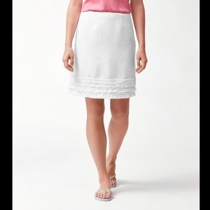 NWT Tommy Bahama Two Palms White Ruffle Skirt Sz 6